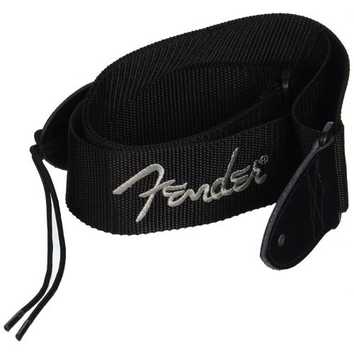 Гитарный ремень FENDER STRAP 2" BLACK WHITE LOGO